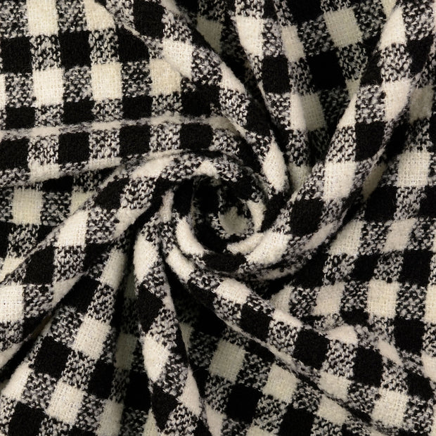 Chiffon en laine tissu noir 