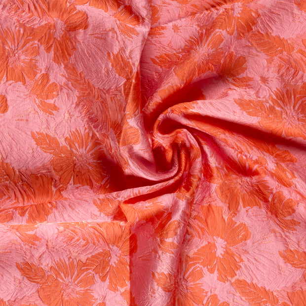 Jacquard fabrik Coral garngefärbt 