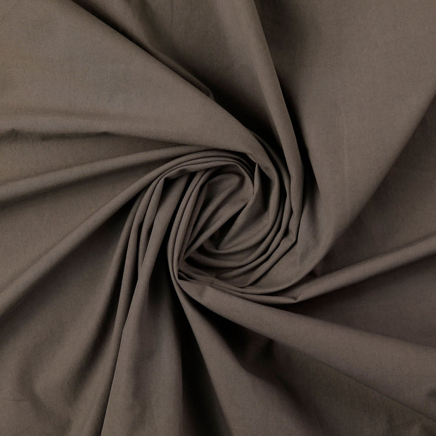 Popeline de Coton tissu gris 