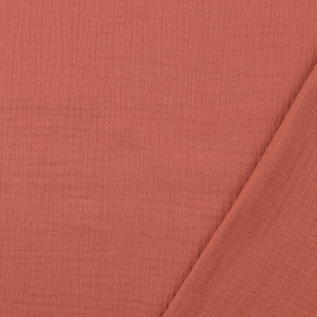 double gaze tissu Brique 