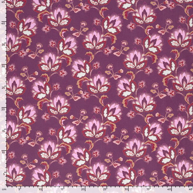 Cotton Poplin fabric Flowers 