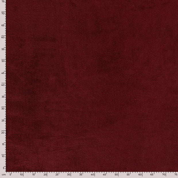 Bamboo Fleece fabric Unicolour Bordeaux