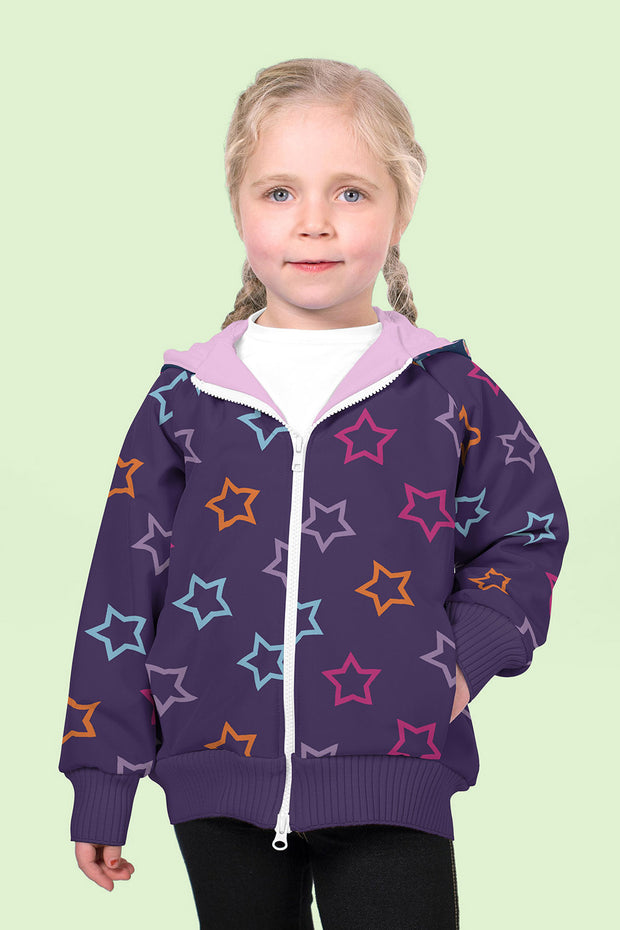 Softshell fabrik Sterne Violett
