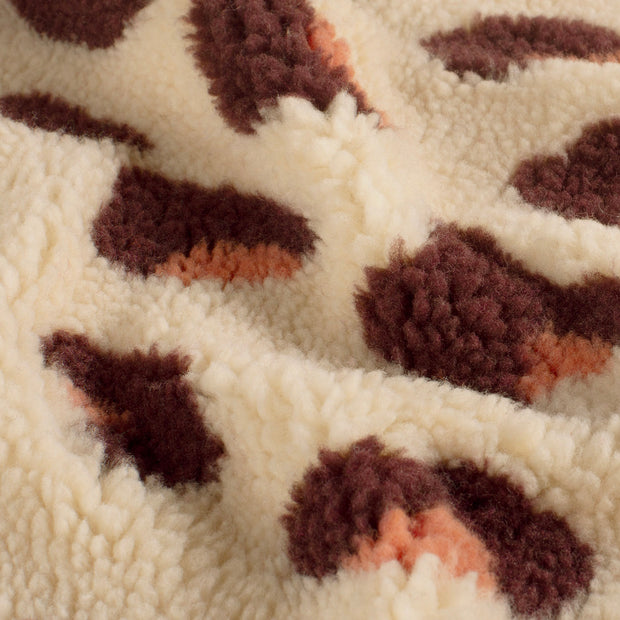 Sherpa Fleece fabric Leopards Beige