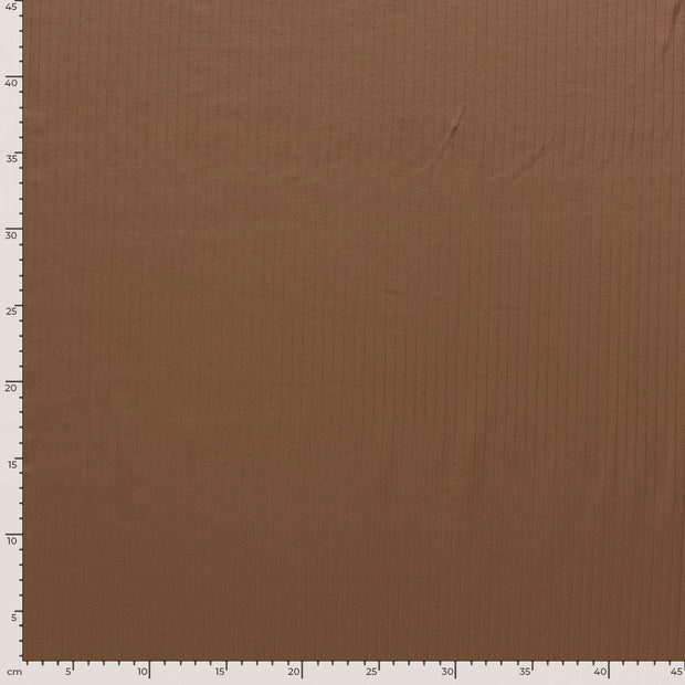 Rib Jersey tissu Unicolore Camel
