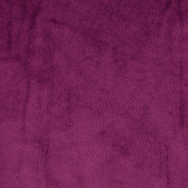 Wellness Fleece fabrik Uni Weinrot