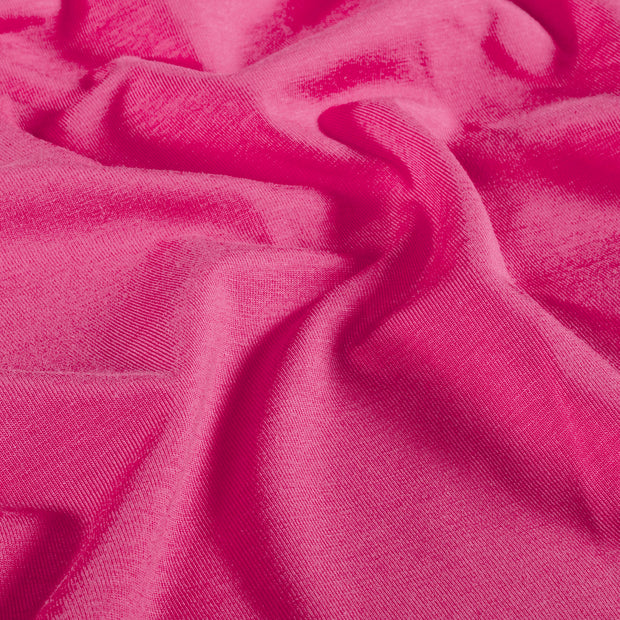Jersey de Bambou tissu Unicolore Fuchsia