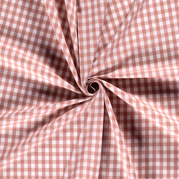 Popeline de Coton tissu Rose mat 