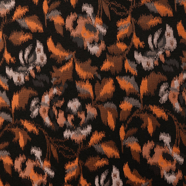 Jacquard fabrik Tiere orange