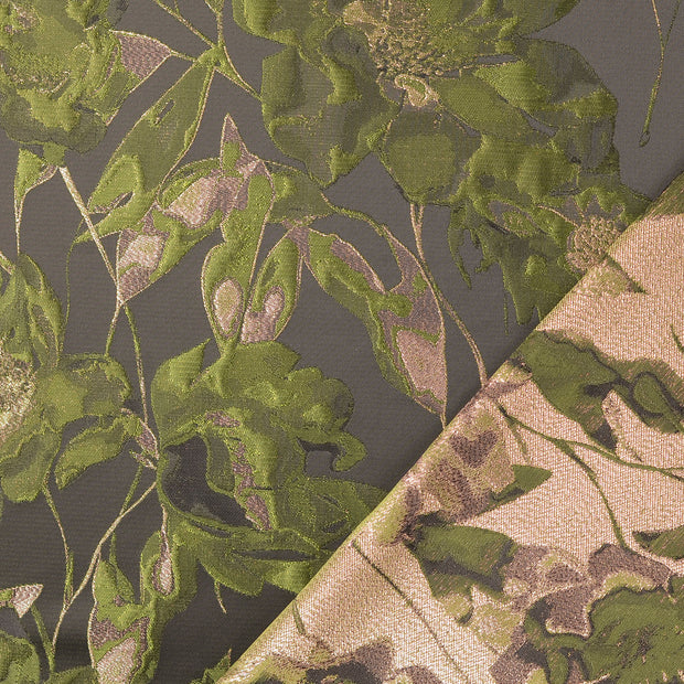 Jacquard fabrik Olivgrün 