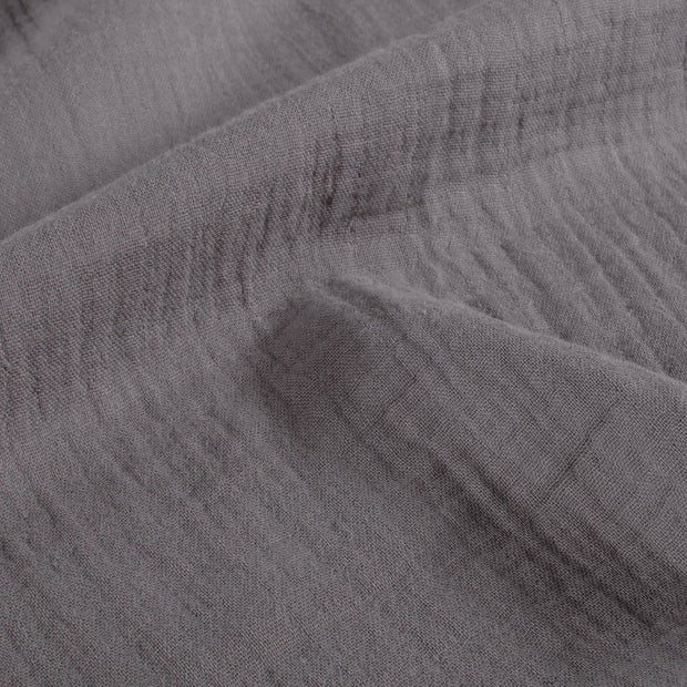Muslin extra wide fabric Unicolour Taupe Grey
