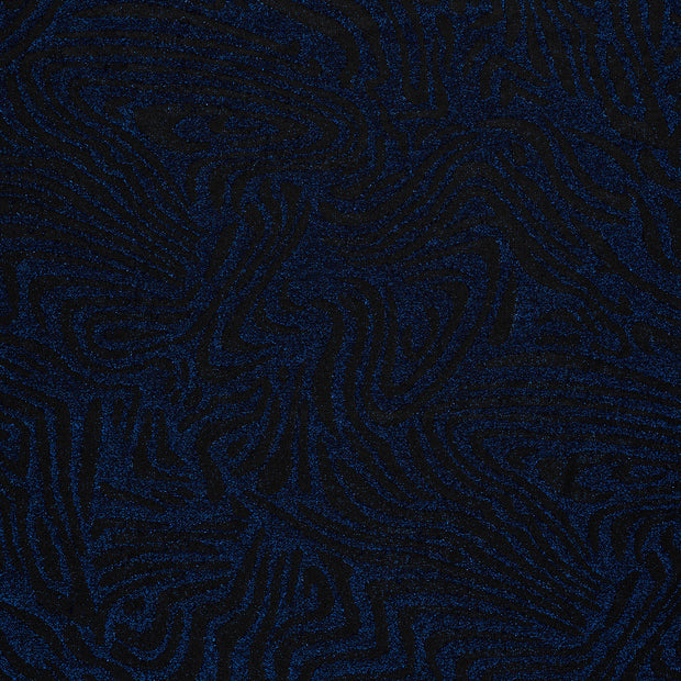 Jacquard fabrik Königsblau leicht glänzend 