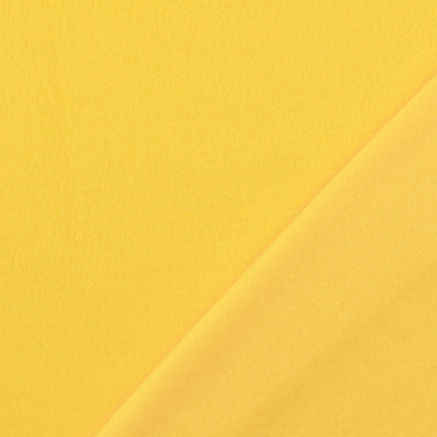 Polaire tissu jaune brossé 