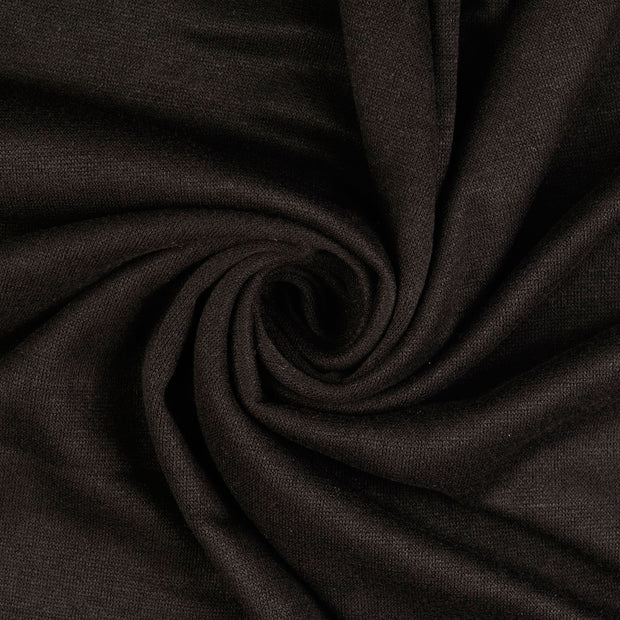 Heavy Knit fabrik Schwarz gebürstet 