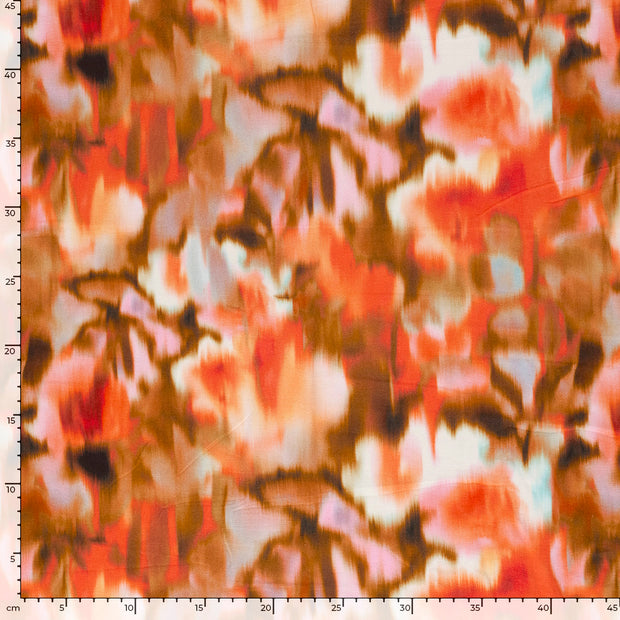 Viscose Jersey fabric Abstract Coral