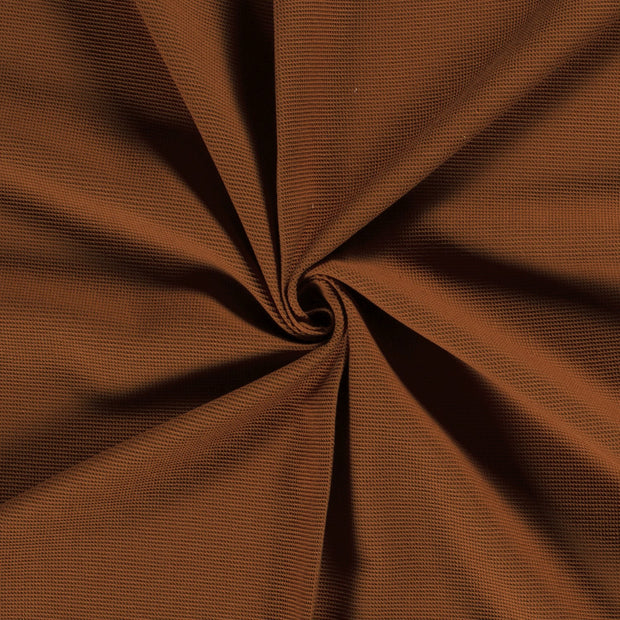 Waffle piqué fabric Brique 