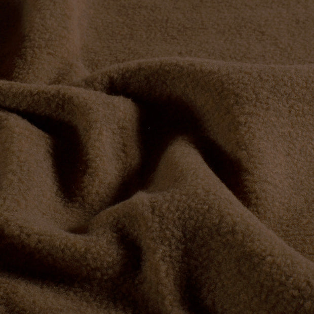 Fleece fabrik Melange Braun