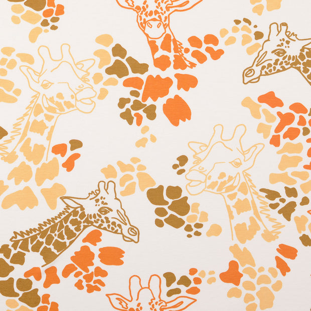 Jersey fabrik Tiere beige