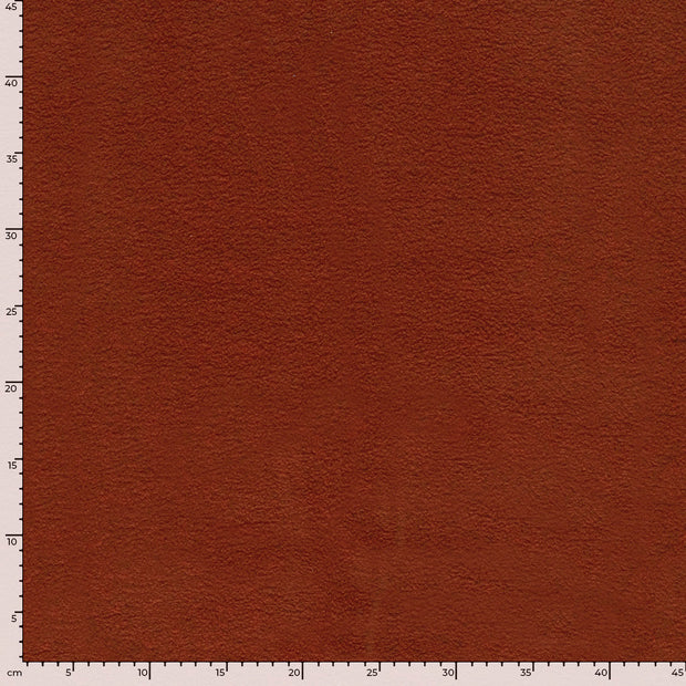 Fleece fabric Melange Brique