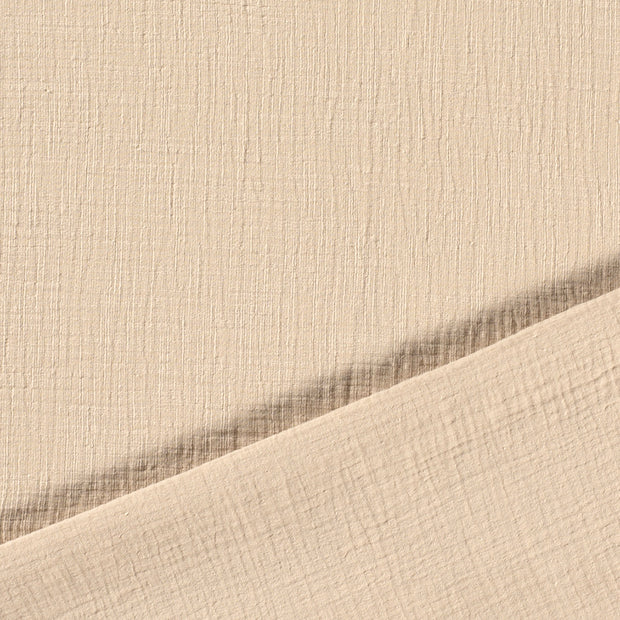 double gaze tissu Beige slub 