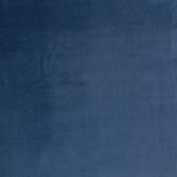 Nicky velours tissu Unicolore Bleu acier