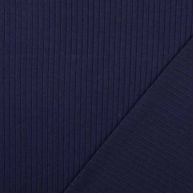 Rib Jersey tissu Bleu Marine 