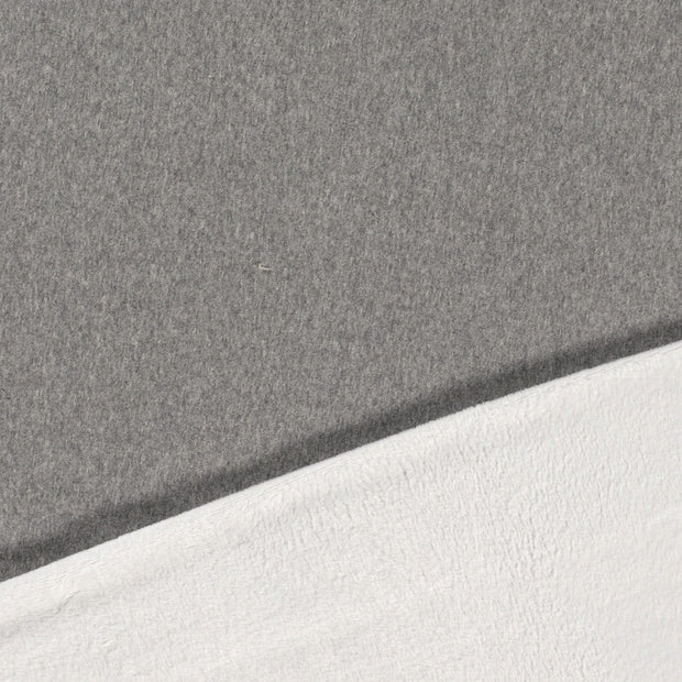 Polaire des Alpes tissu Gris foncé brossé 