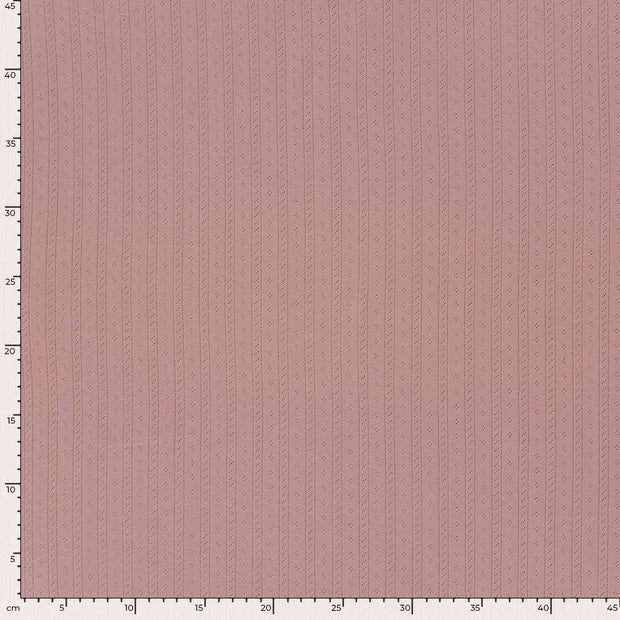 Pointelle tissu Unicolore Mauve clair