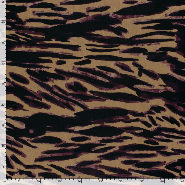 Viscose Satin tissu Abstrait Camel
