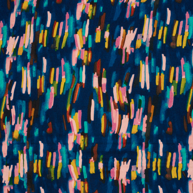 Satin Velvet fabric Indigo 