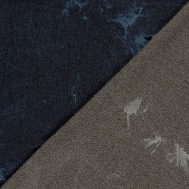 Denim fabric Abstract printed 