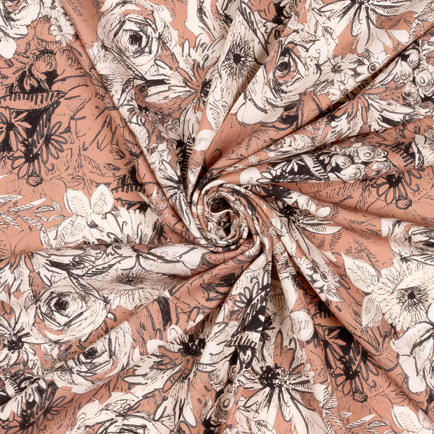 Twill fabric Rust digital printed 