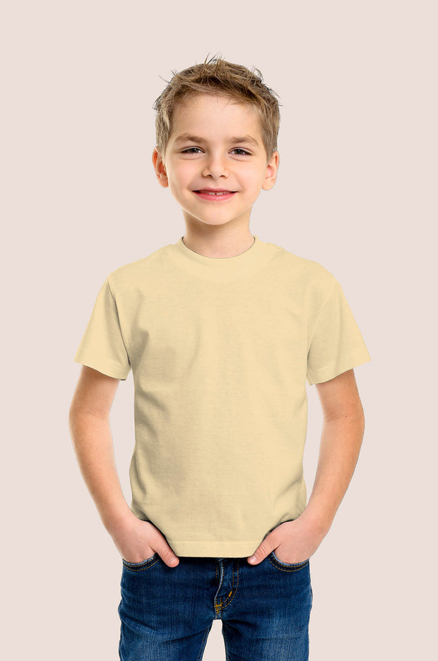 Cotton Jersey GOTS organic fabric Unicolour Camel