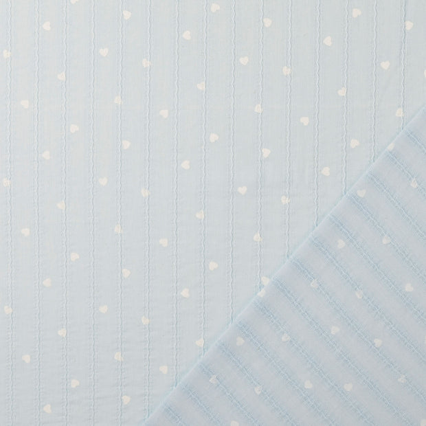 Voile fabrik Babyblau digital bedruckt 