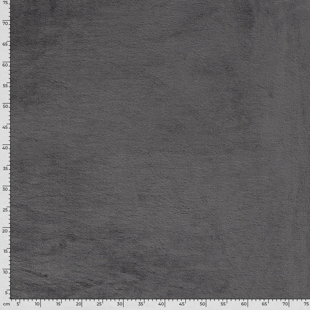 Bamboo Fleece fabric Unicolour Dark Grey