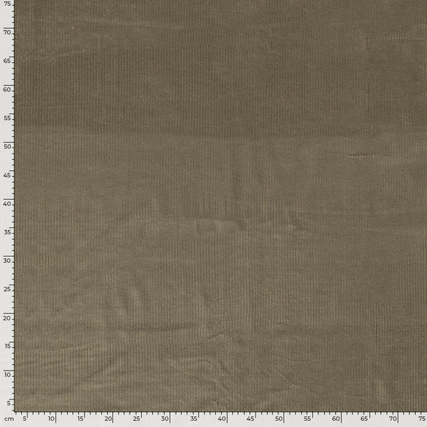Jumbo Cord Stretch 6w fabric Unicolour Khaki Green