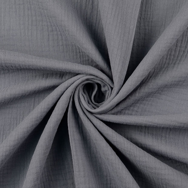 double gaze tissu Gris mat 