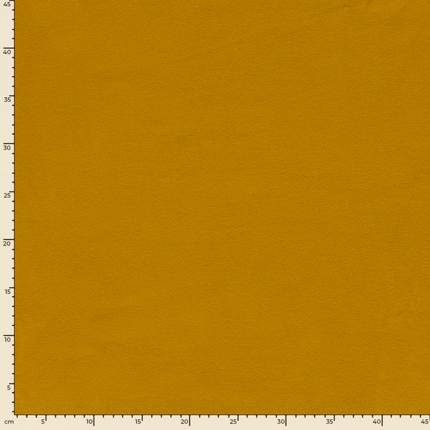 Cotton Fleece fabric Unicolour Oker