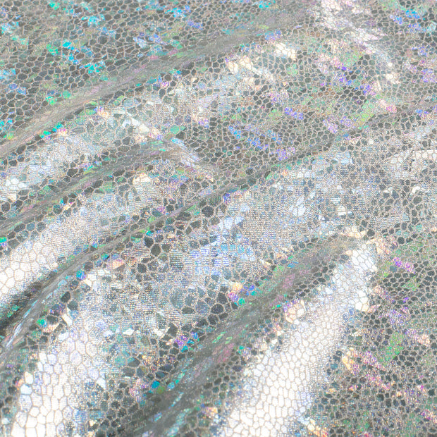 Lamé tissu serpents Argent