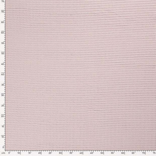 Waffle piqué fabric Unicolour Light Pink