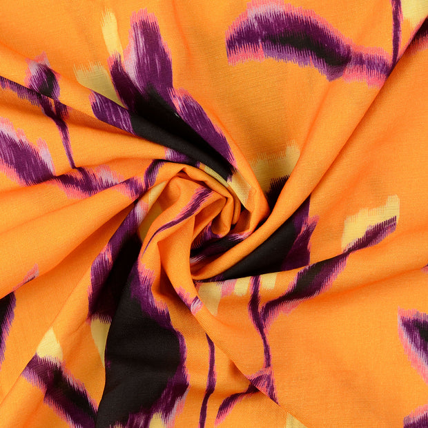 Sergé tissu orange 
