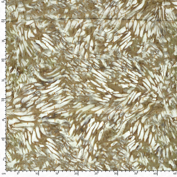 Chiffon fabrik Glitter Braun