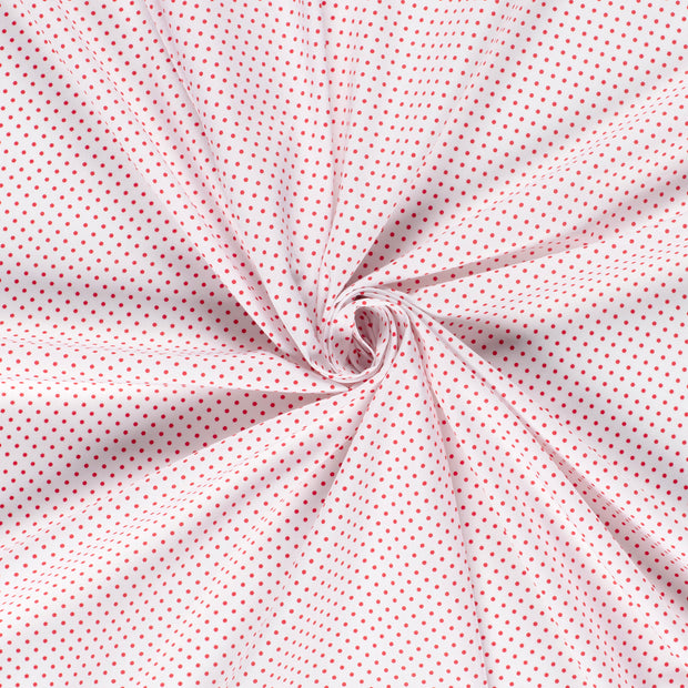 Cotton Poplin fabric White printed 