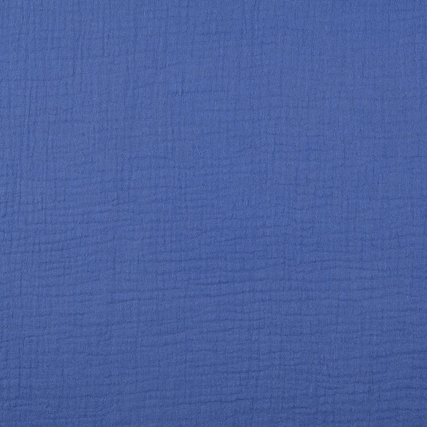 double gaze tissu Unicolore Indigo