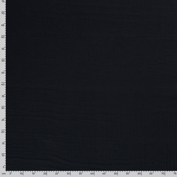 Muslin Triple Layer fabric Unicolour Navy