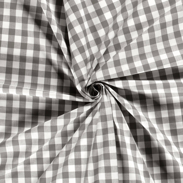 Popeline de Coton tissu Gris foncé fil teint 