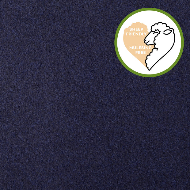 Wool Boucle fabric Unicolour navy
