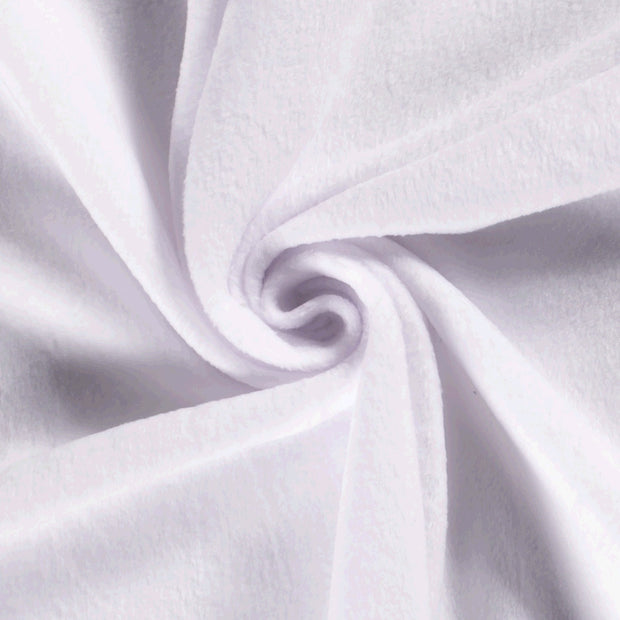 Polaire tissu Blanc optique doux 
