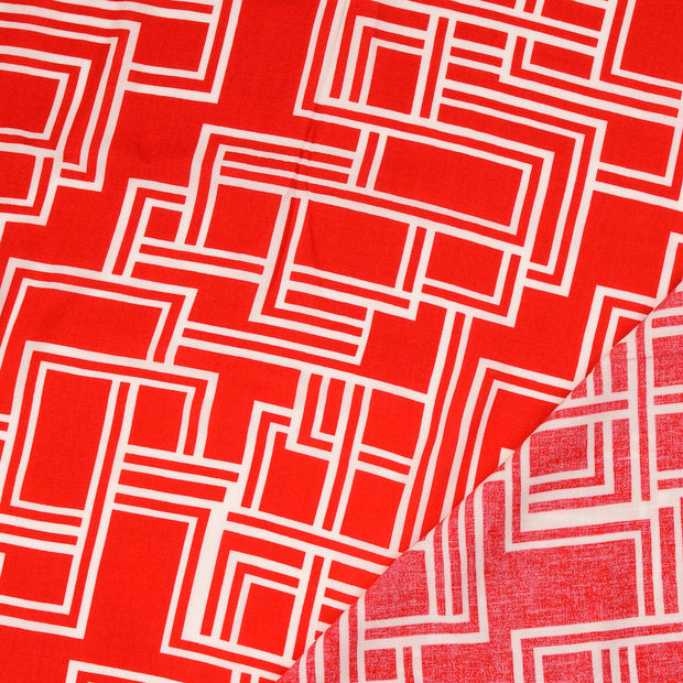 Viscose Poplin fabrik Geometrisch bedruckt 