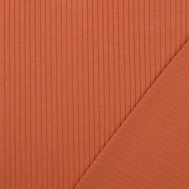 Rib Jersey tissu Bois Rouge 